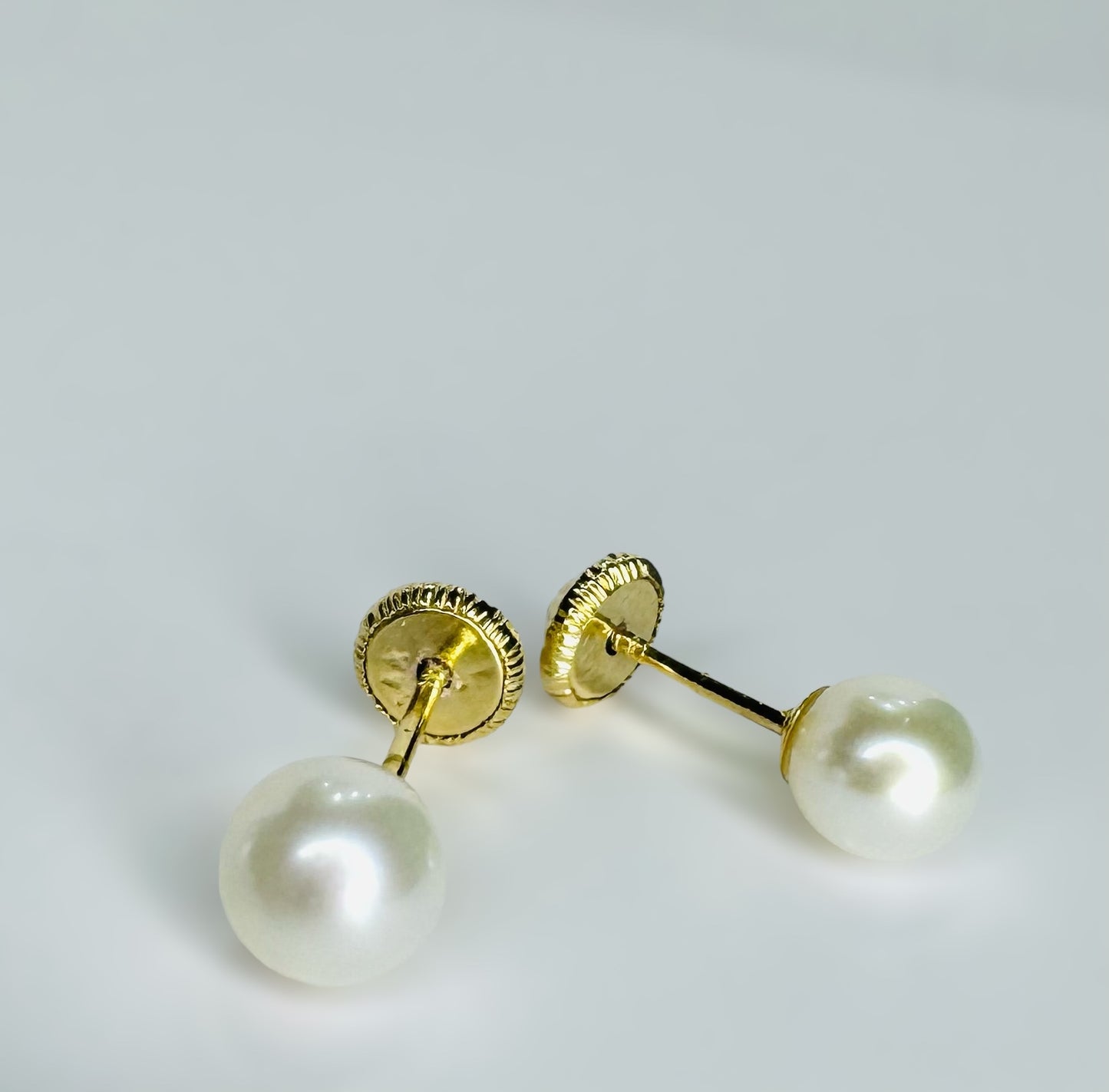 Aretes de perlas 14k