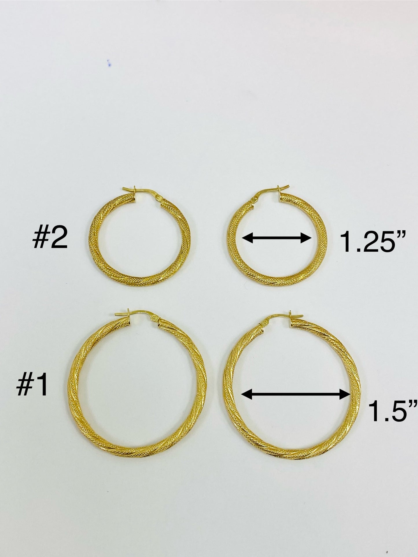 Argollas 10K 2.5mm de grosor