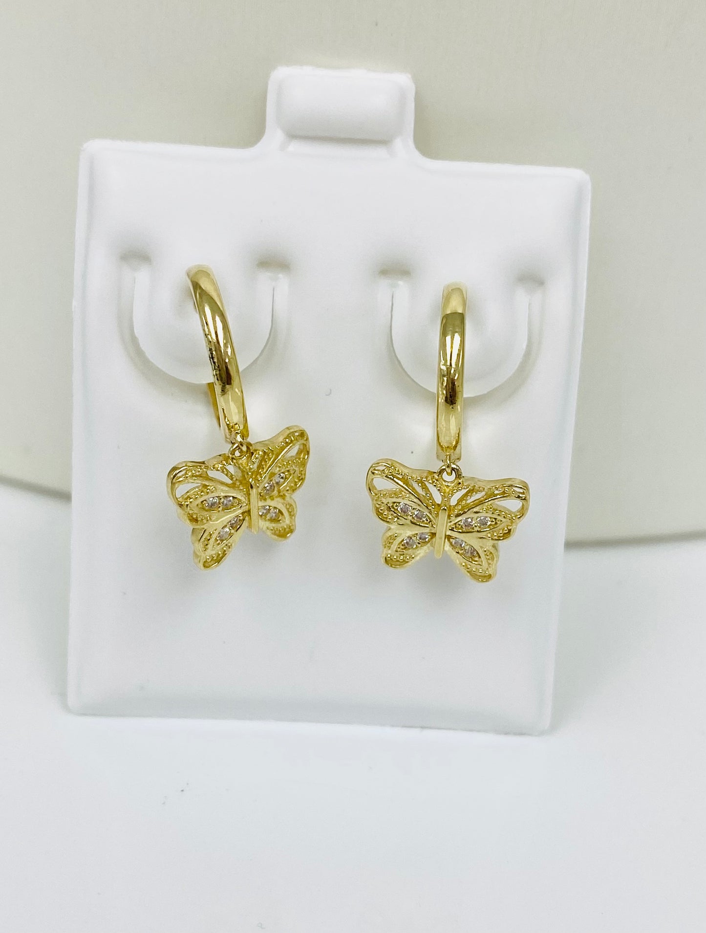 Argolla de mariposa 10 k