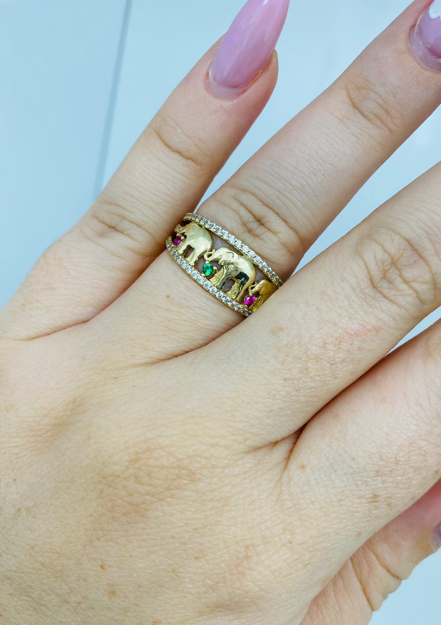 Anillo elefantes 10k