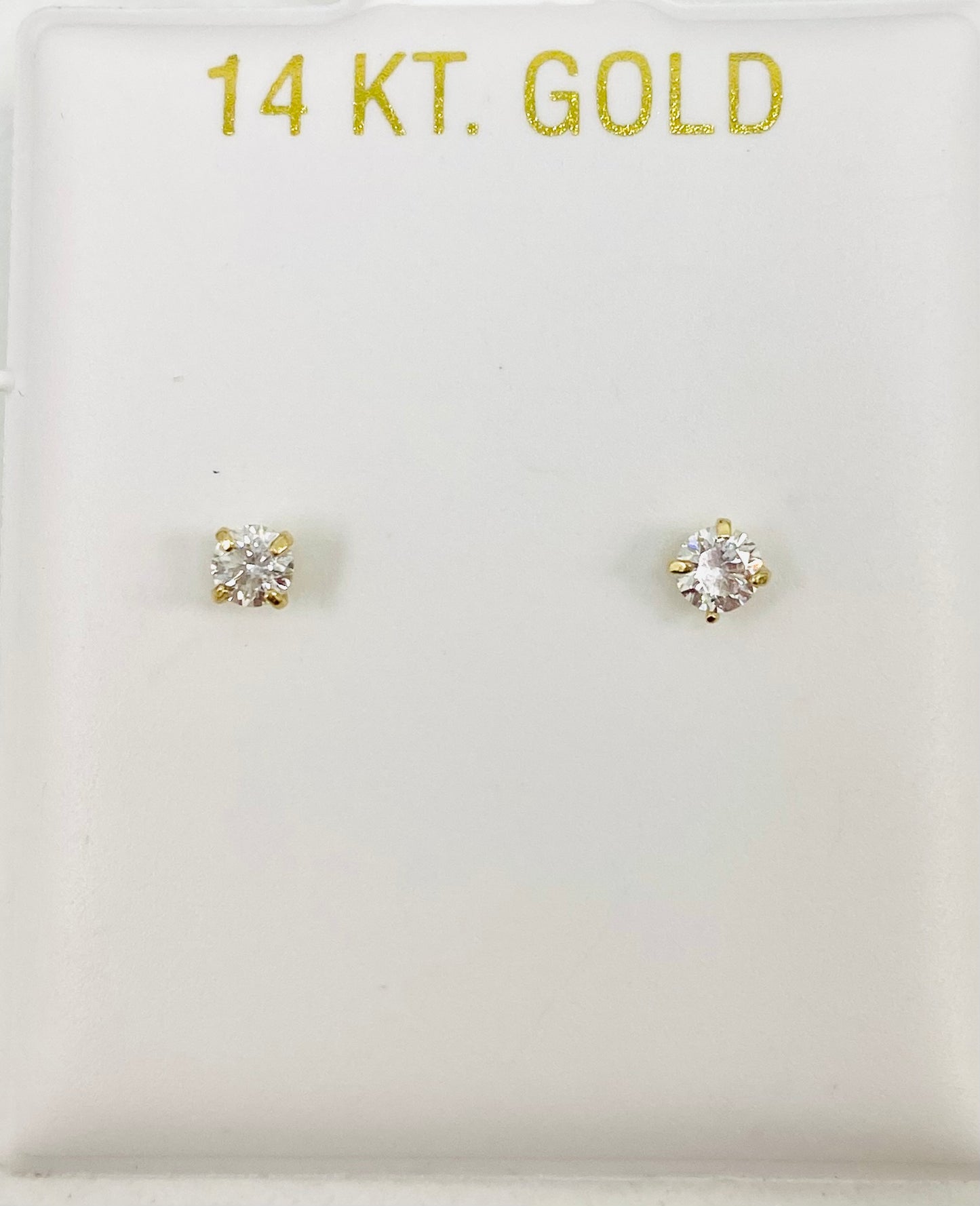 Aretes de diamante 14K