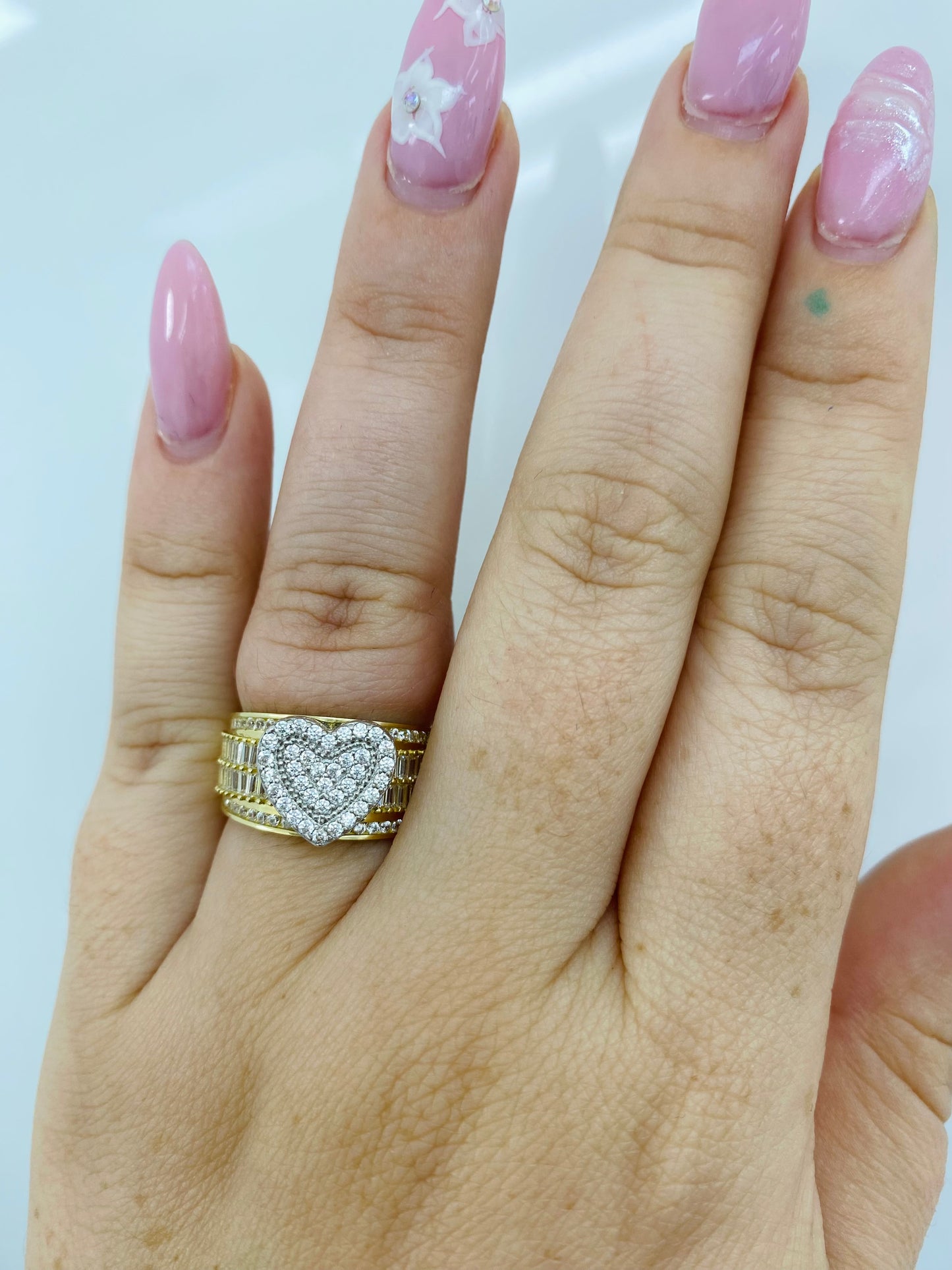 Anillo princesa corazón 10k