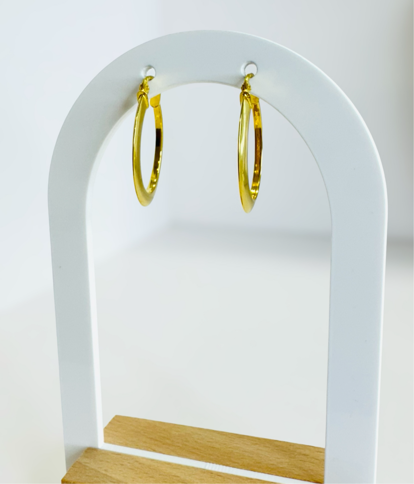Argollas lisas ovaladas 14k