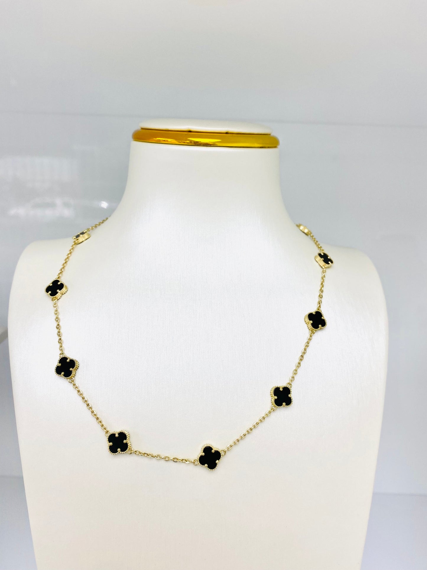 Cadena clover de 10 Flores de 10 k
