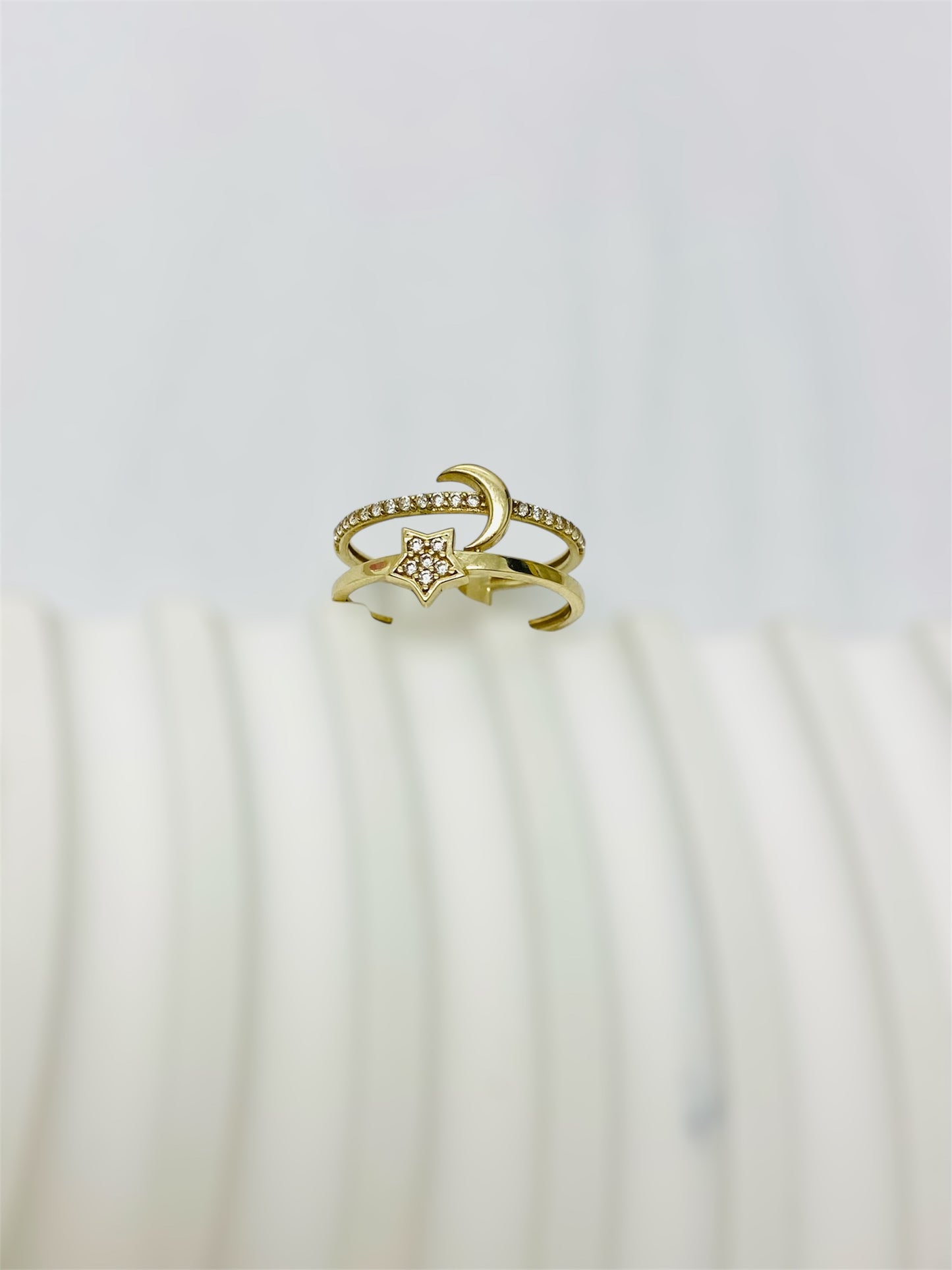 Anillo de luna y Estrella 10K