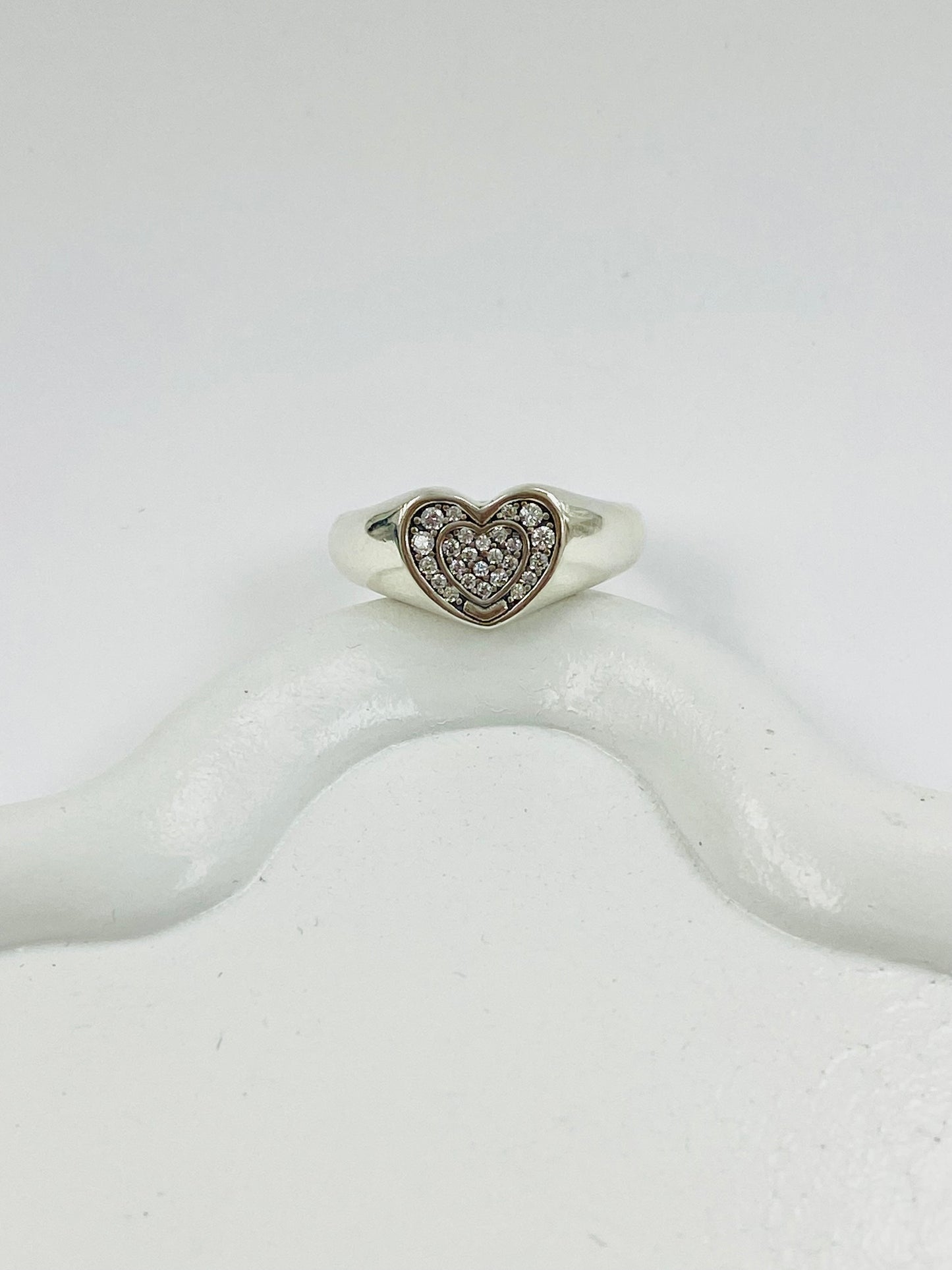 Anillo de corazón de Plata 925