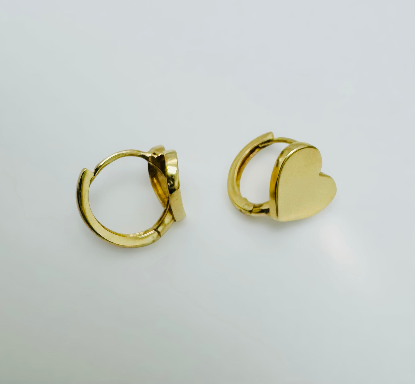 Argollas de corazon 14K