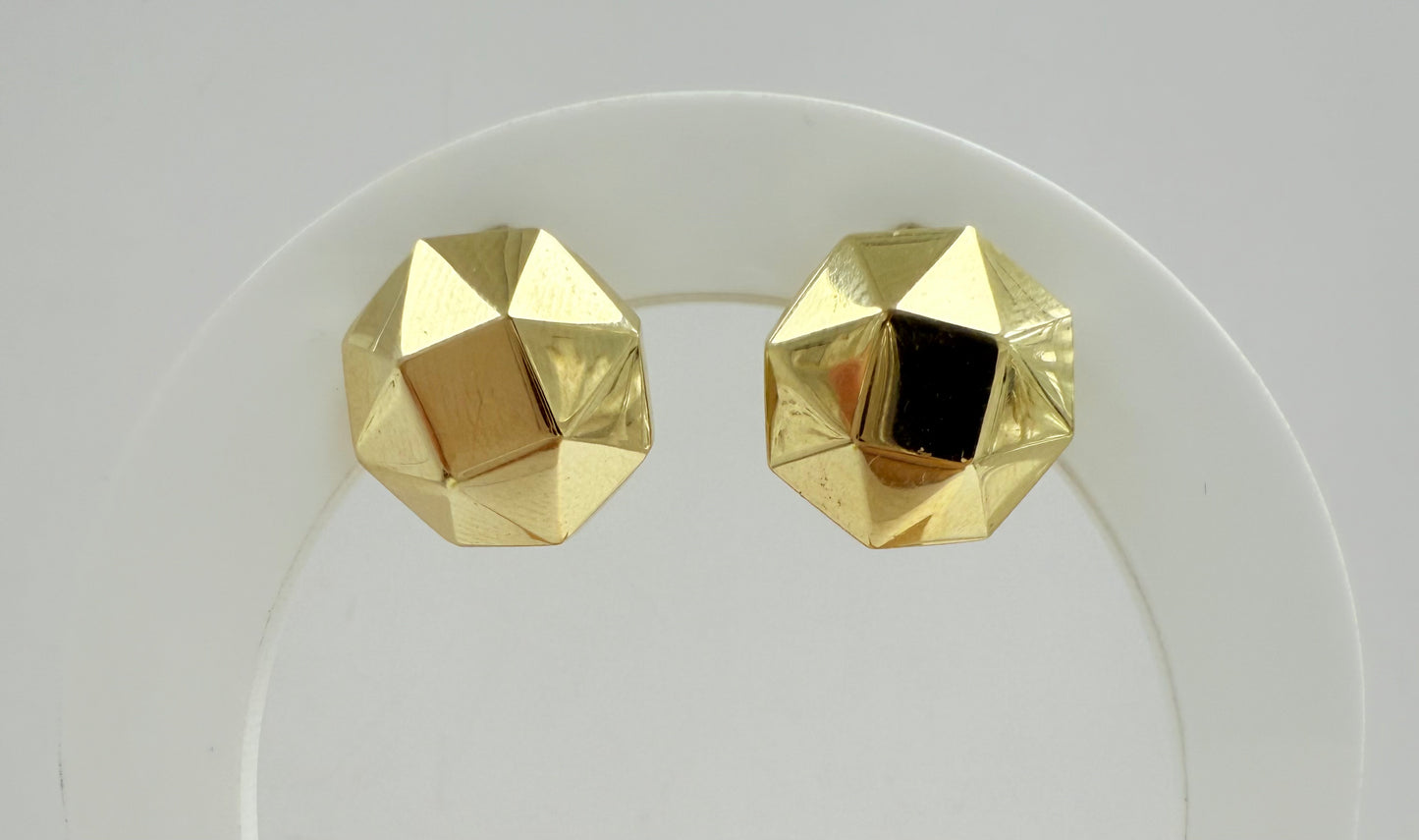 Aretes con cierre omega 14k