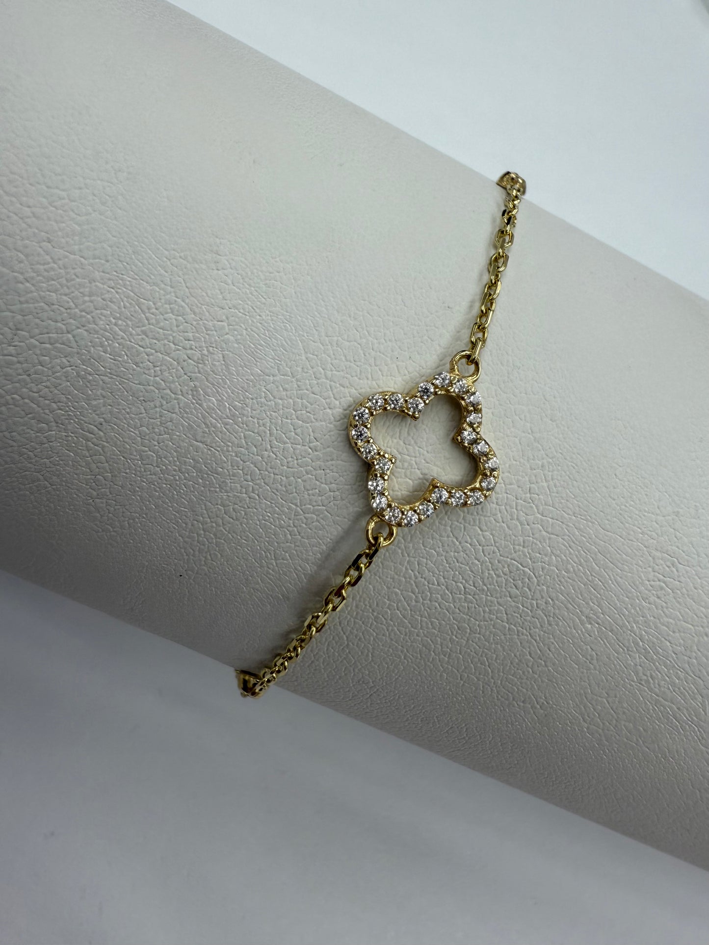 Pulsera de flor 14K