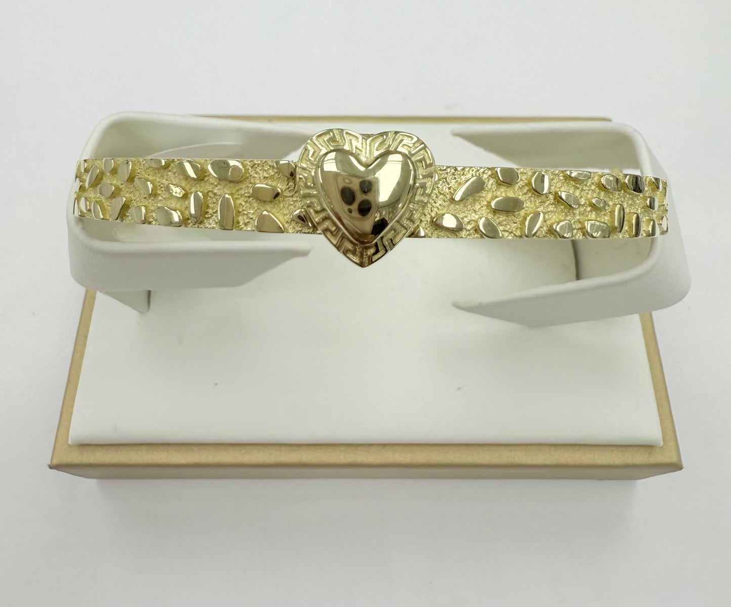 Pulsera rígida con tejido nuggets 10k