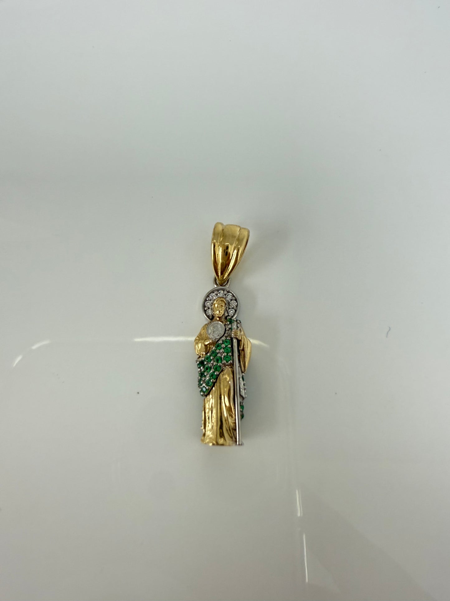 Dije de san judas Tadeo sólido oro 14k