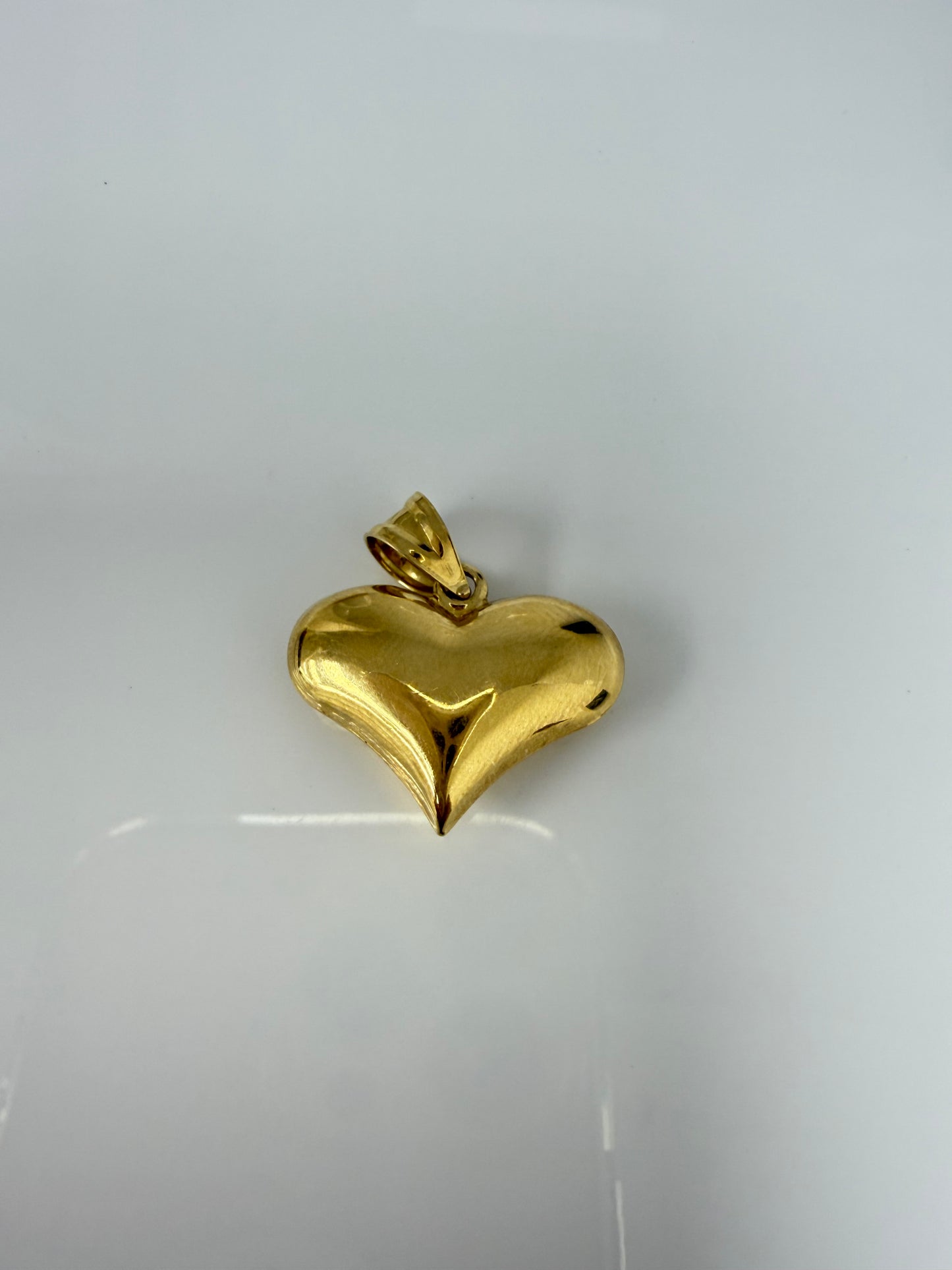 Dije de corazón inflado reversible 14k