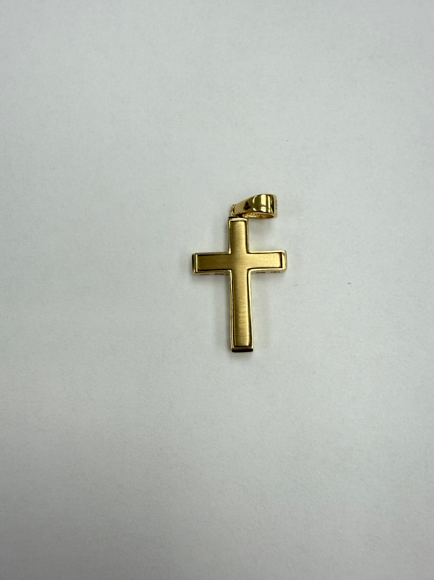 Dije de cruz plain 14k
