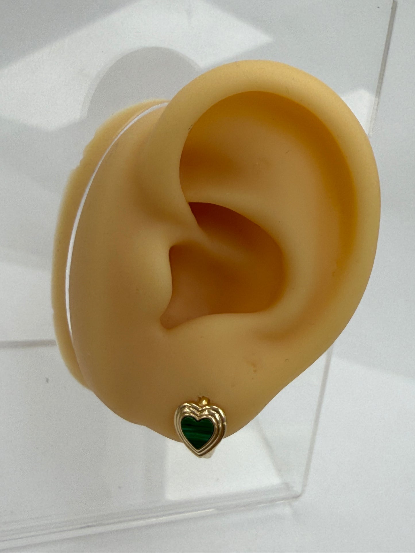Argollitas de corazon 14K