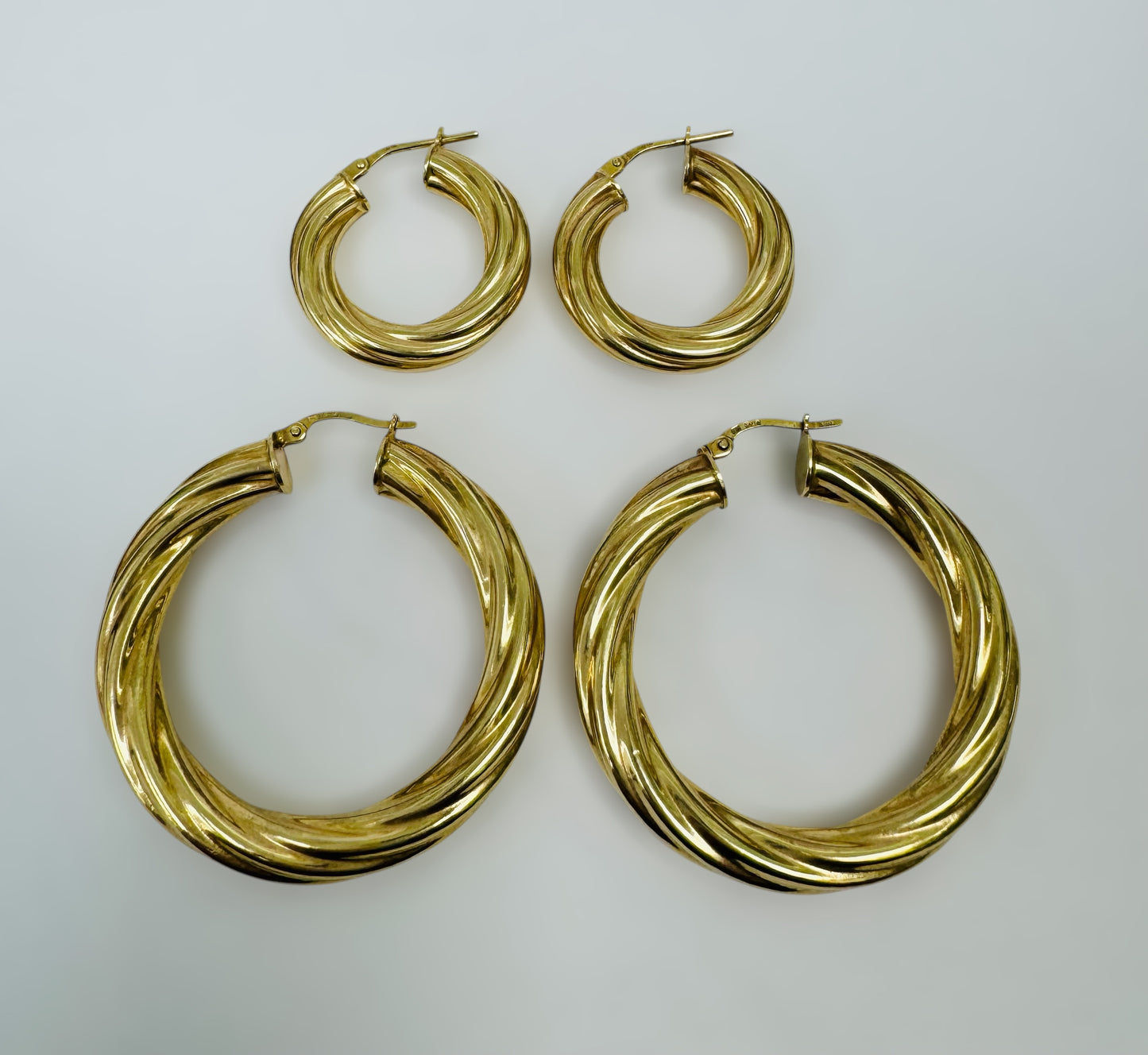 Argollas torcidas lisas 6mm 10k