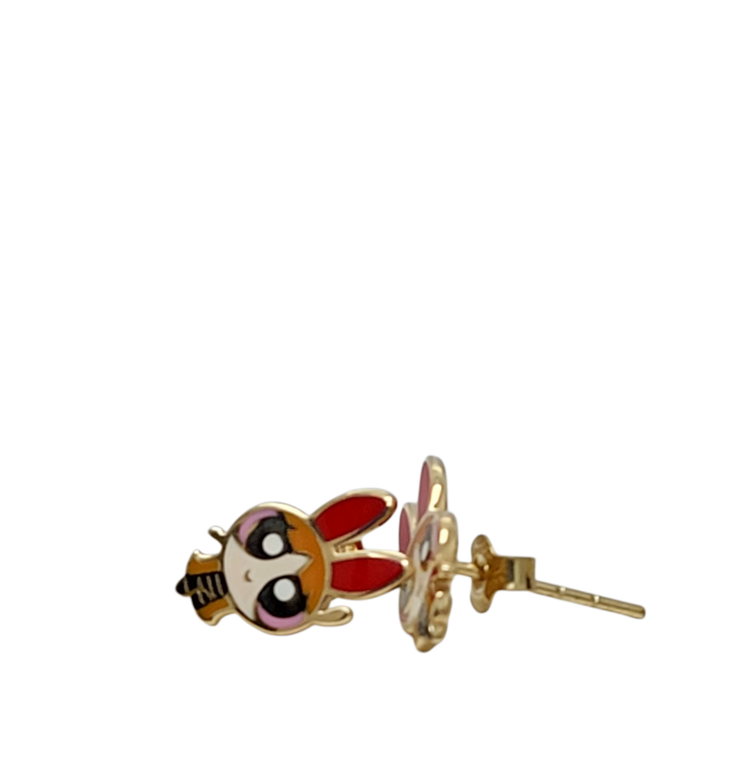 Aretes bombón 14k