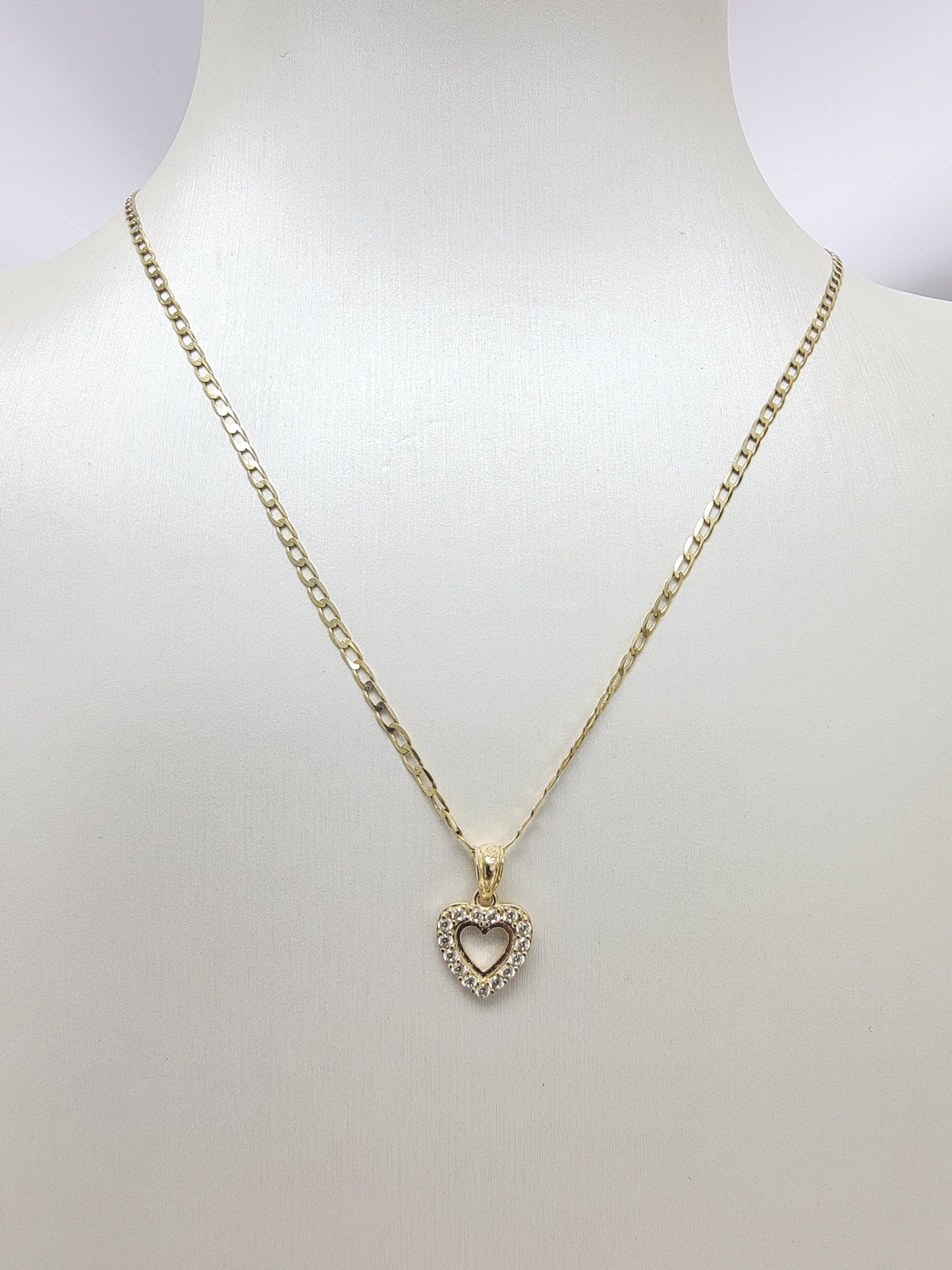 Cadena amoro de corazon 10K