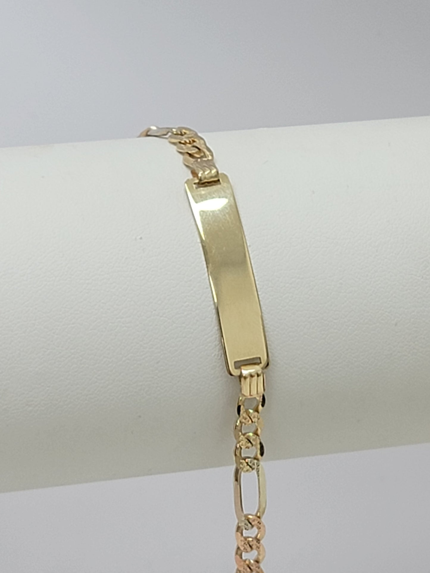 Pulsera fígaro chapa 14k