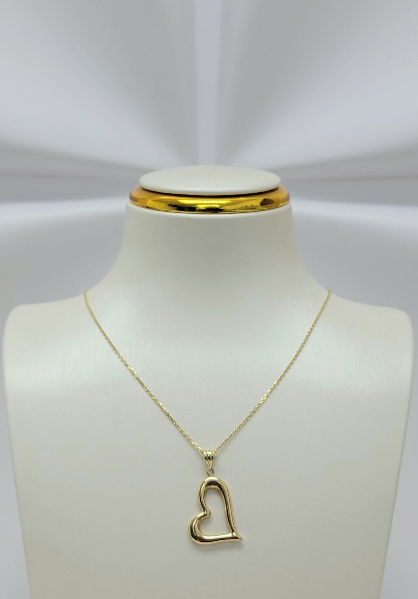 Cadena corazón 14k