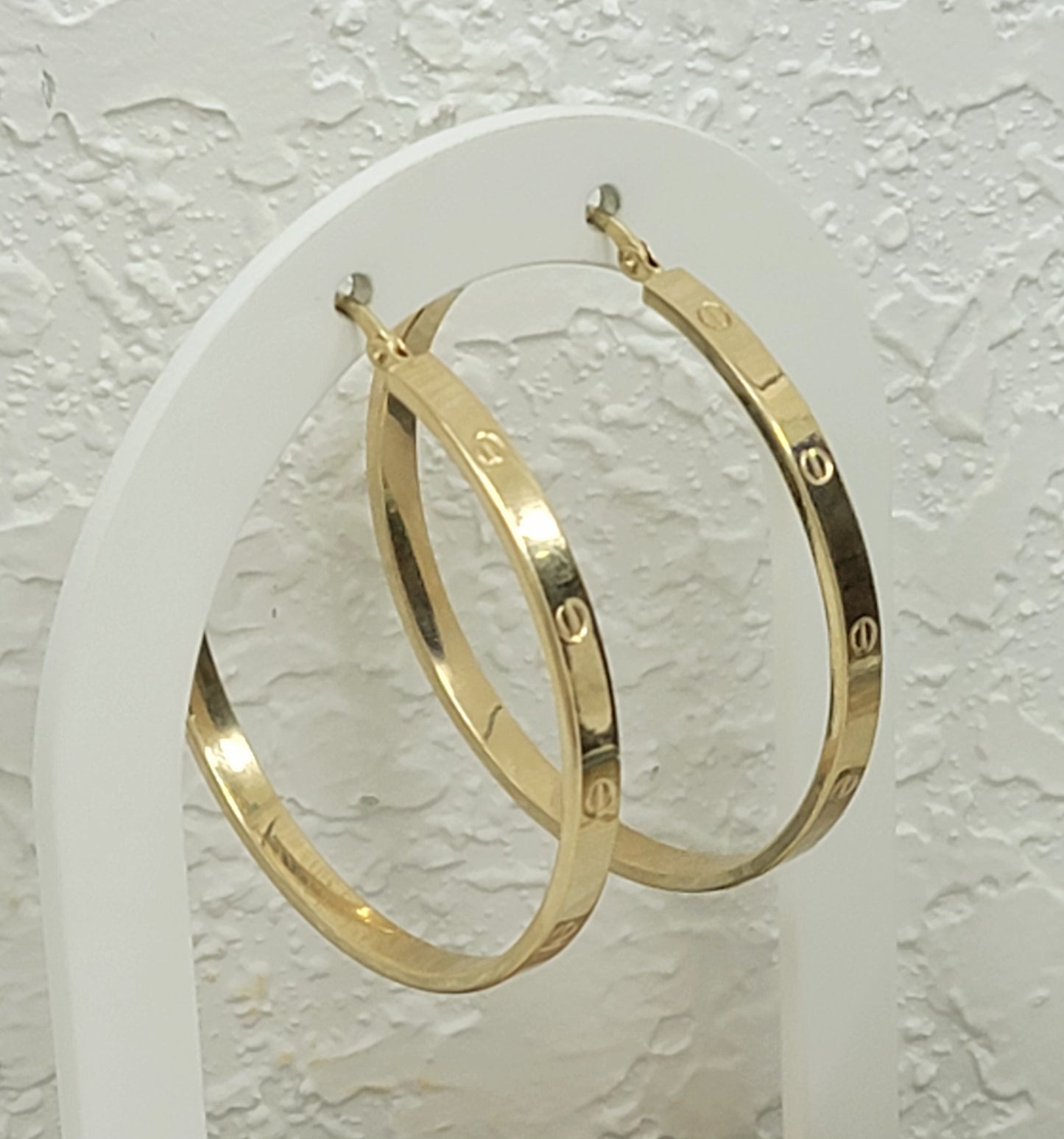 Argollas carti grande 14k