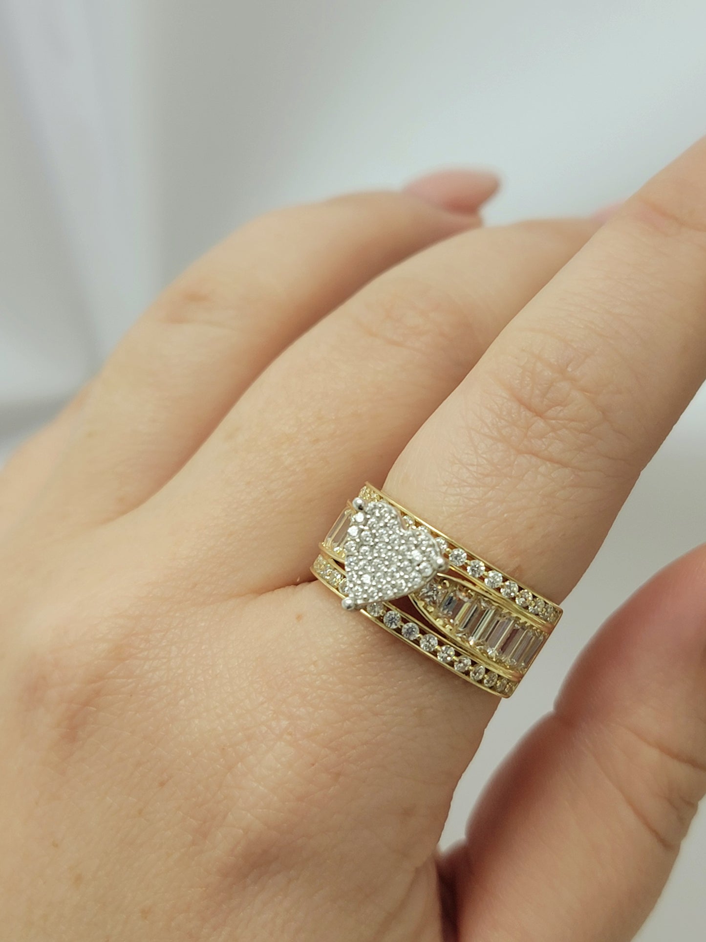 Anillo de corazón princesa 10k