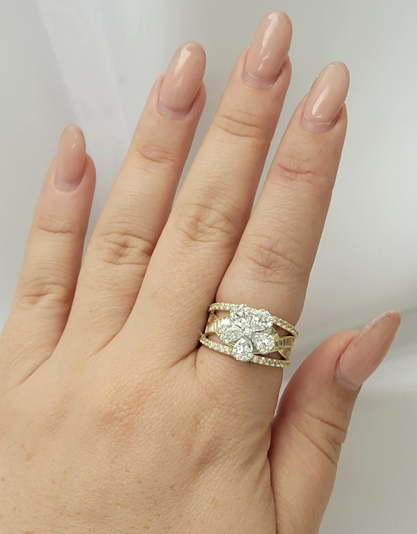 Anillo flor Princesa 10k
