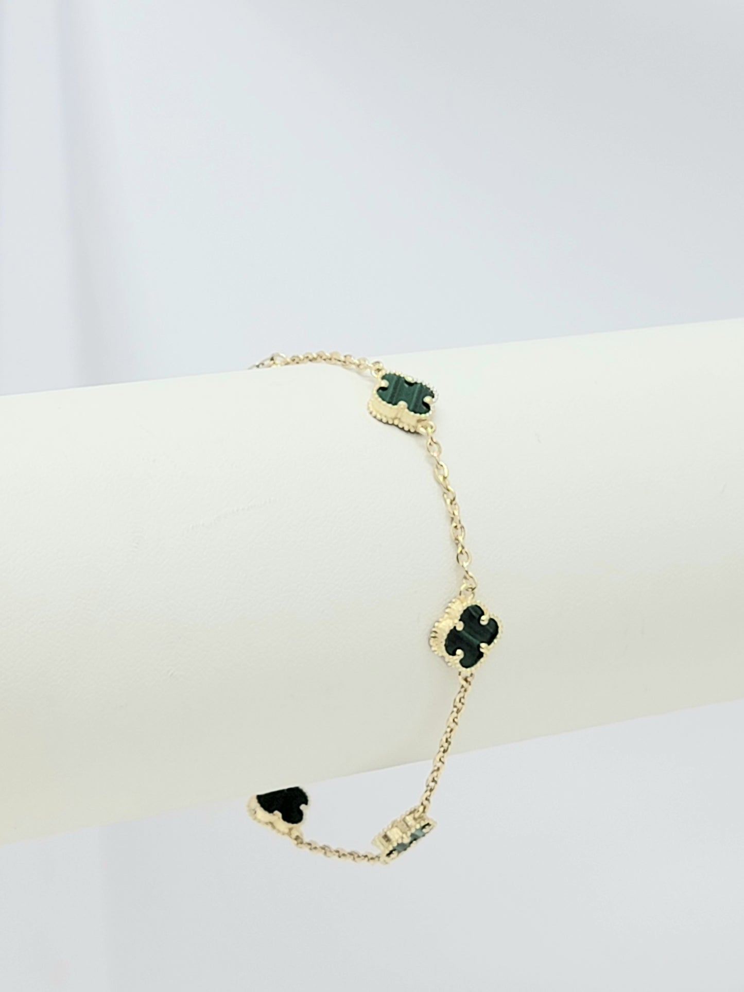 Pulsera clover verde 10k