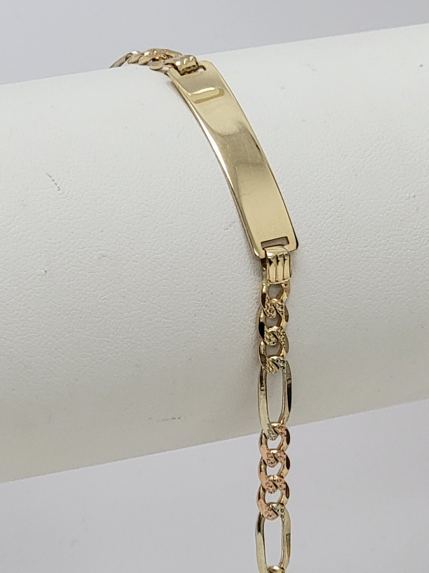 Pulsera fígaro chapa 14k