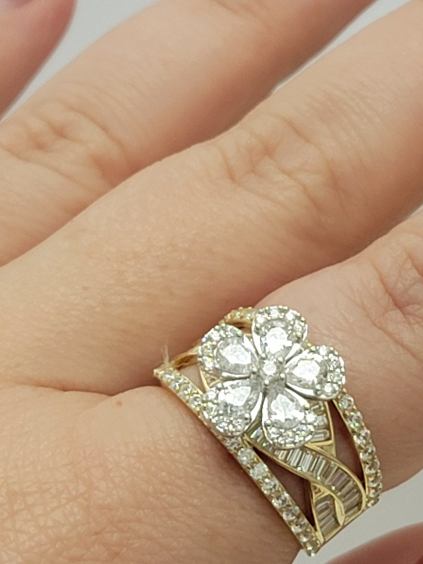 Anillo flor Princesa 10k