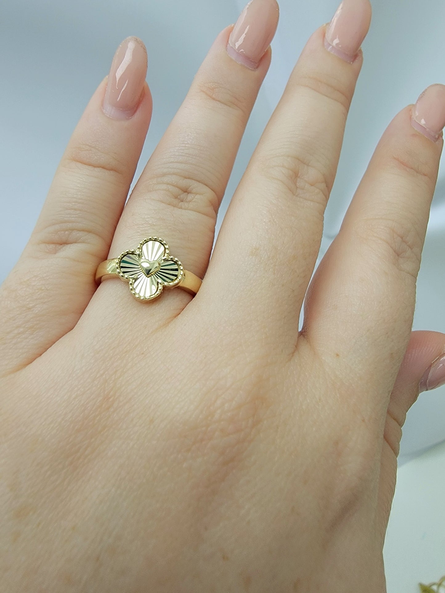 Anillo clover 10k