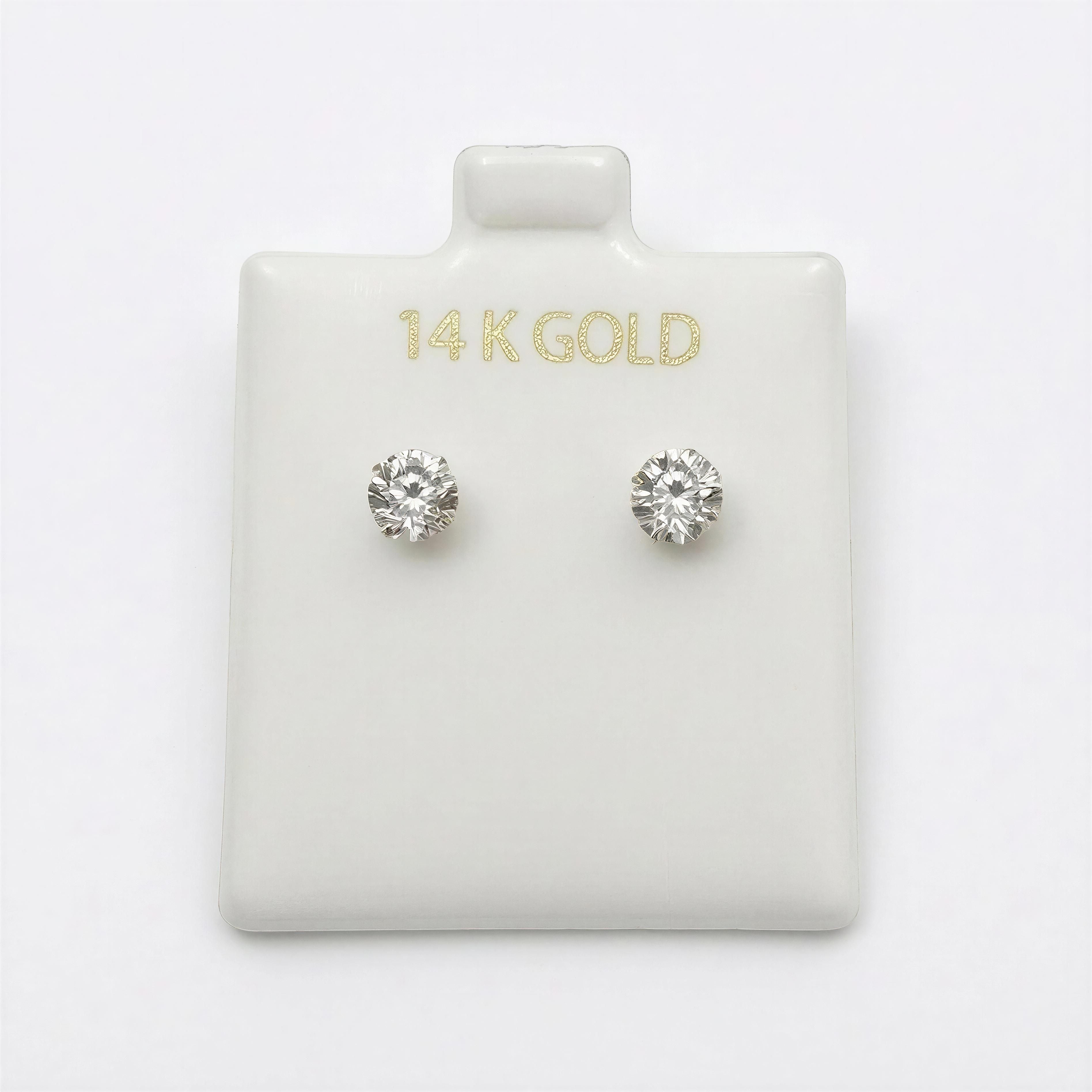 Aretes de piedra 14k