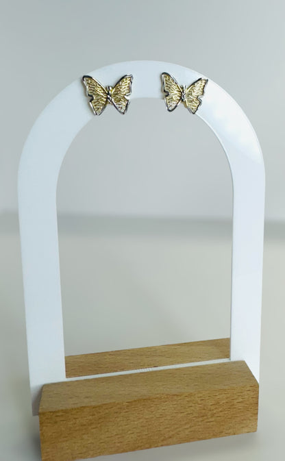 Aretes de mariposa 14k