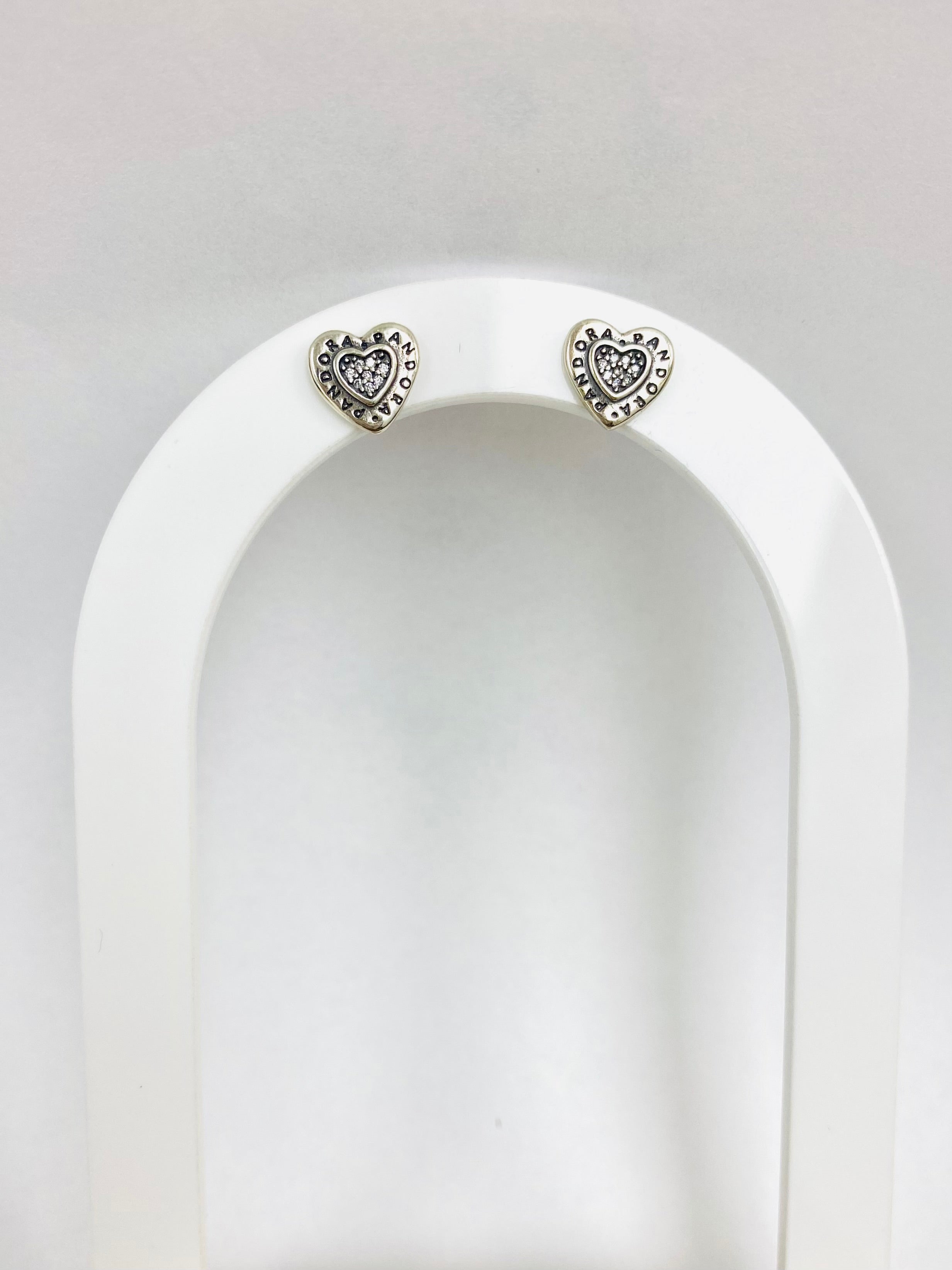 Aretes de corazón de Plata 925