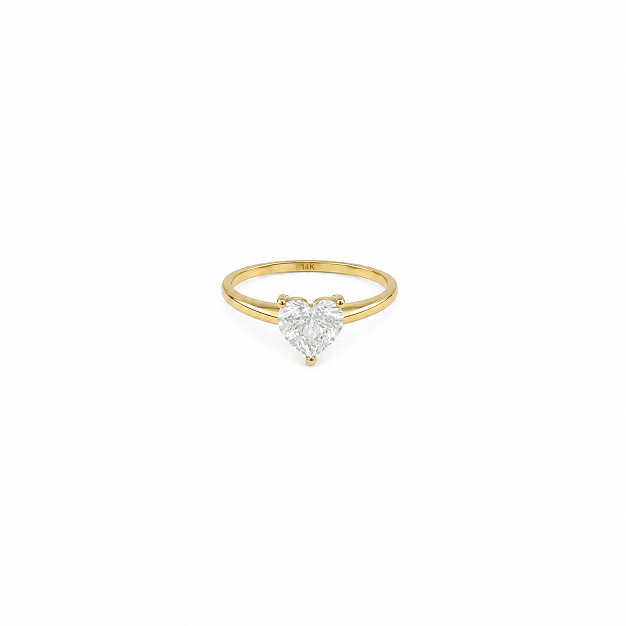 Anillo compromiso 14k diamante creado