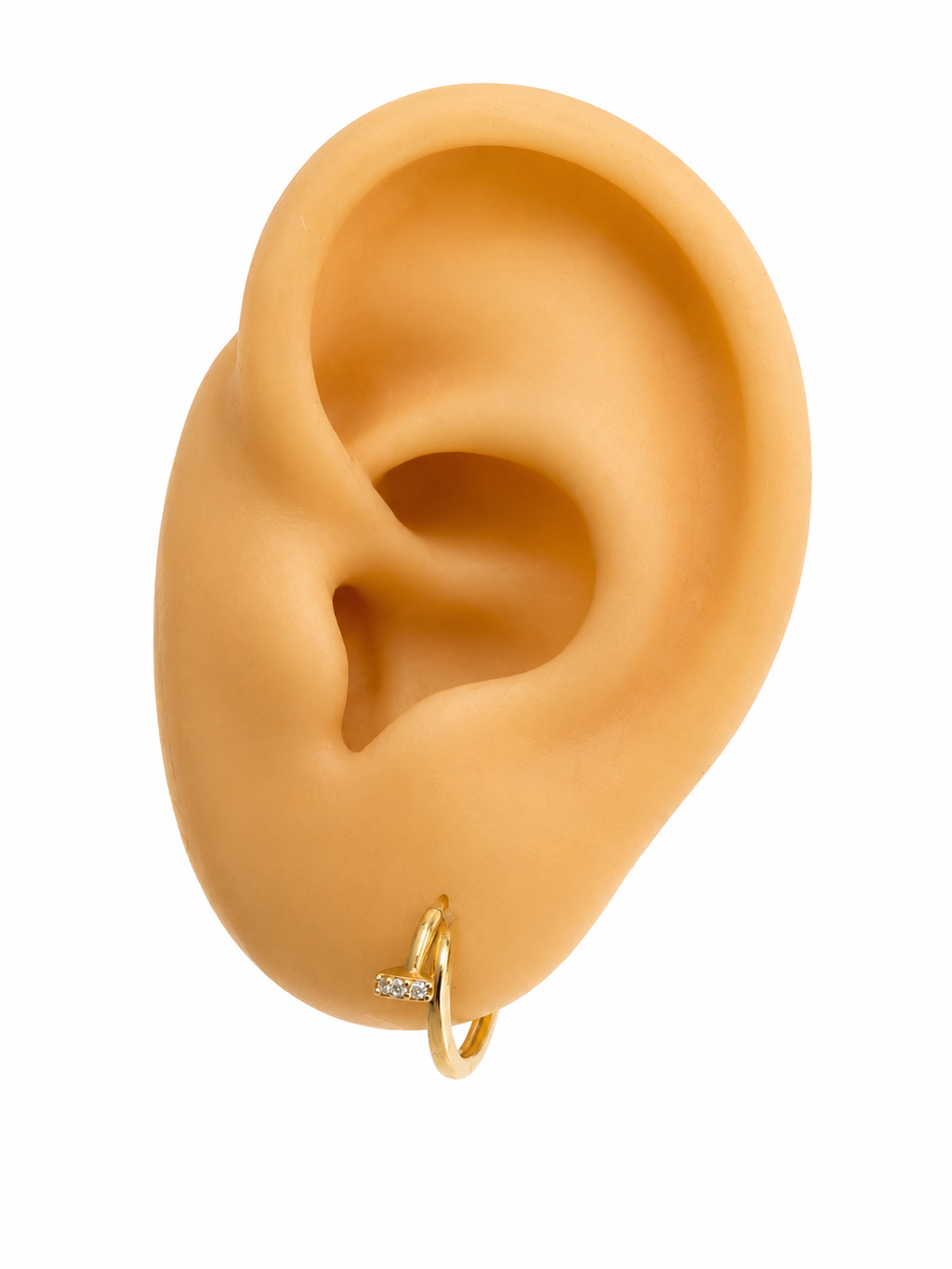 Argollas clavo 14k