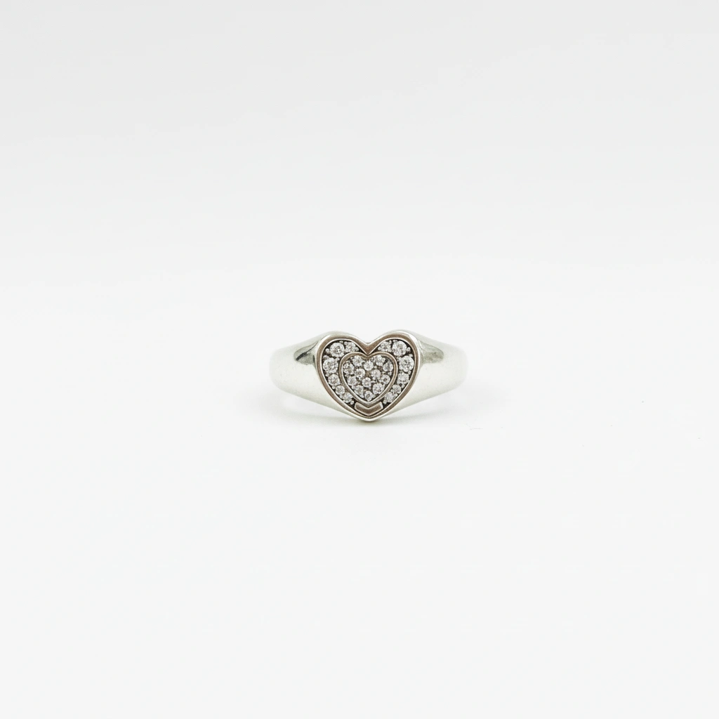 Anillo de corazón de Plata 925