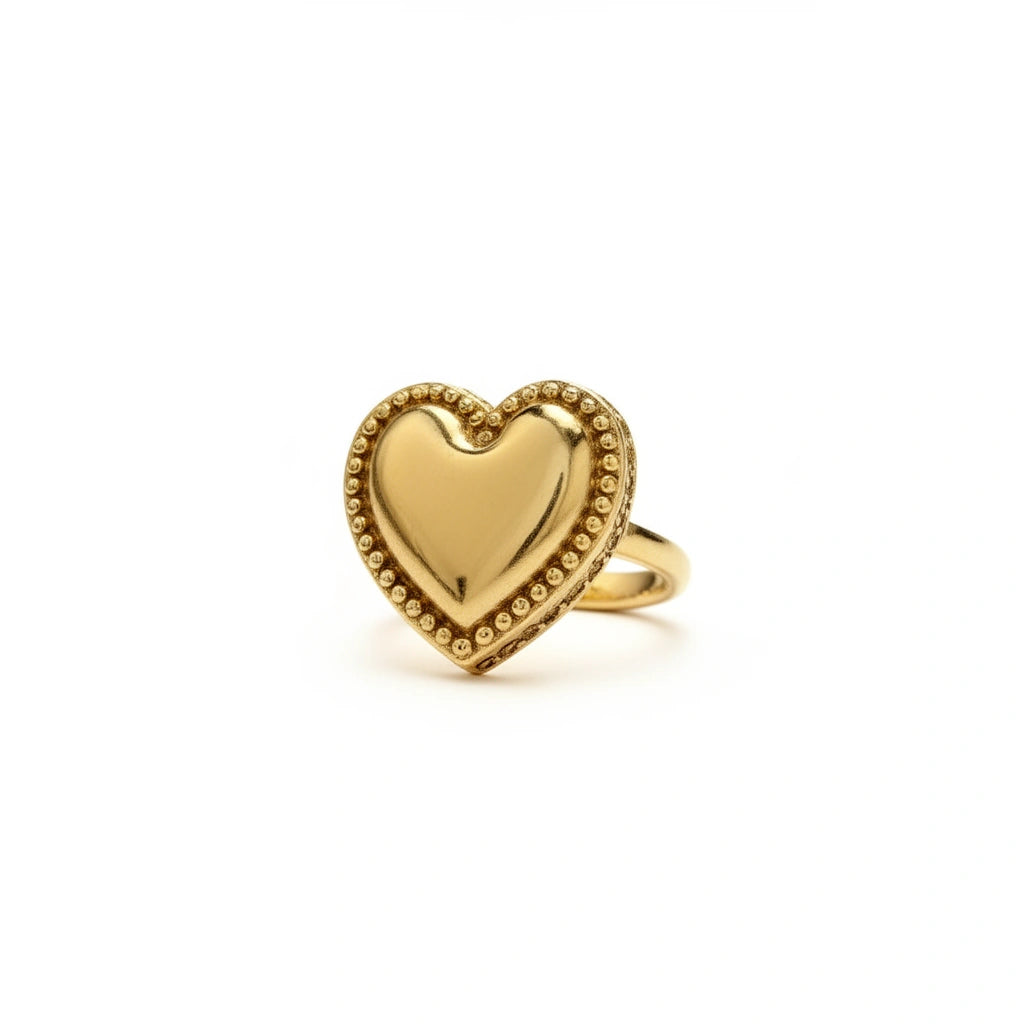 Anillo de corazon 14K