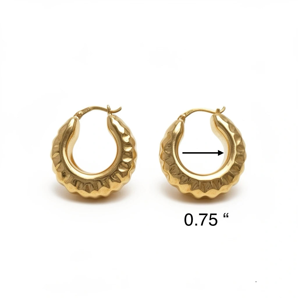 Argollas con diseño 14k