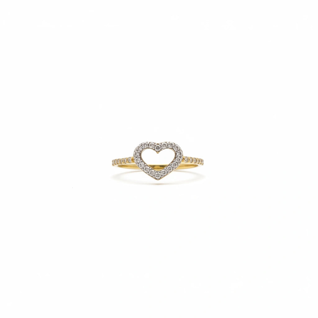 Anillo corazón 14k