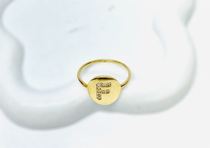 Anillo de inicial 14K