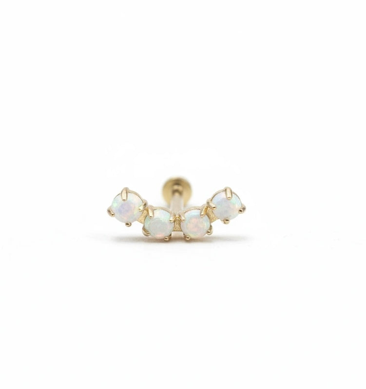 Piercing  ópalo 14k
