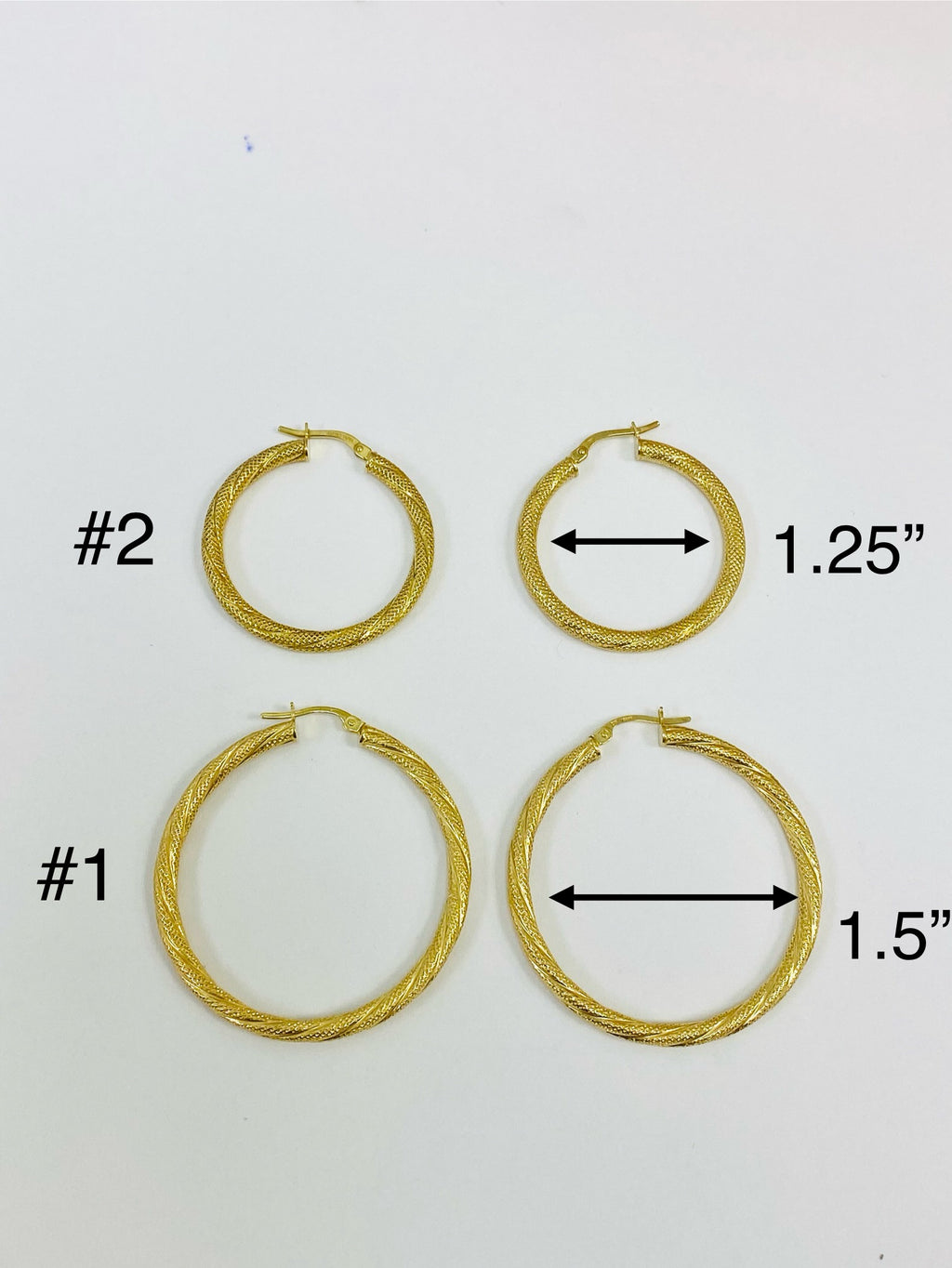 Argollas 10K 2.5mm de grosor