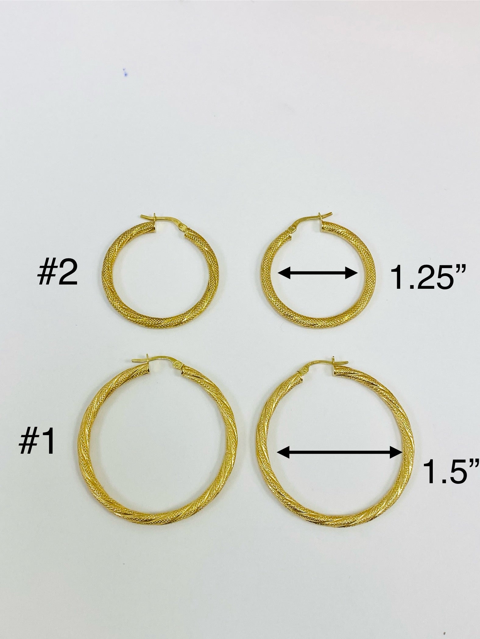 Argollas 10K 2.5mm de grosor