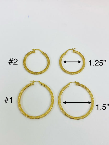 Argollas 10K 2.5mm de grosor