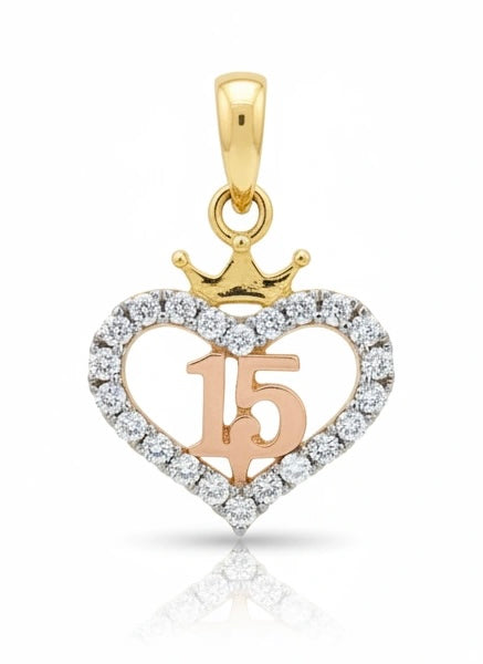 Dije de 15 años 14k
