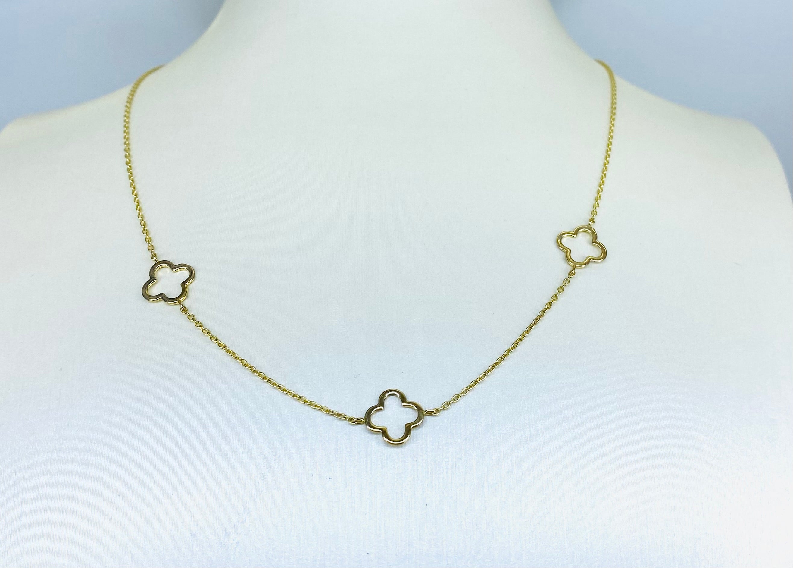 Cadena de flores 14K