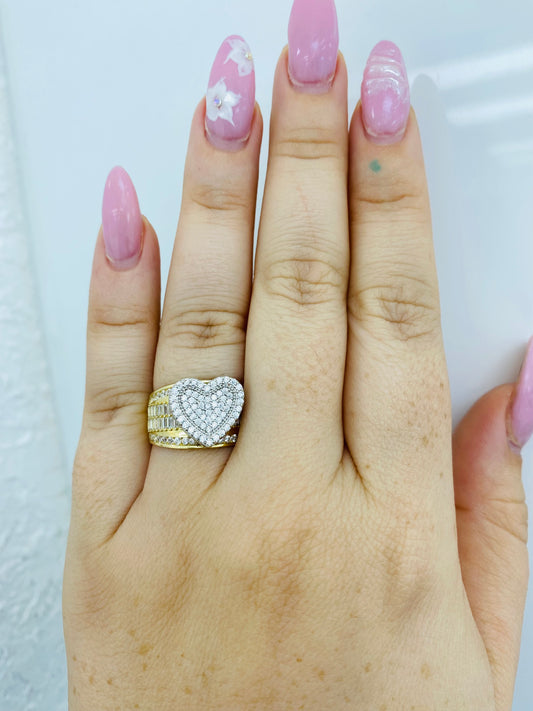 Anillo princesa corazón 10k