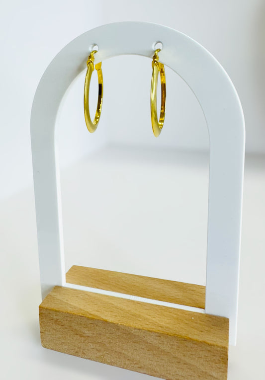 Argollas lisas 14k
