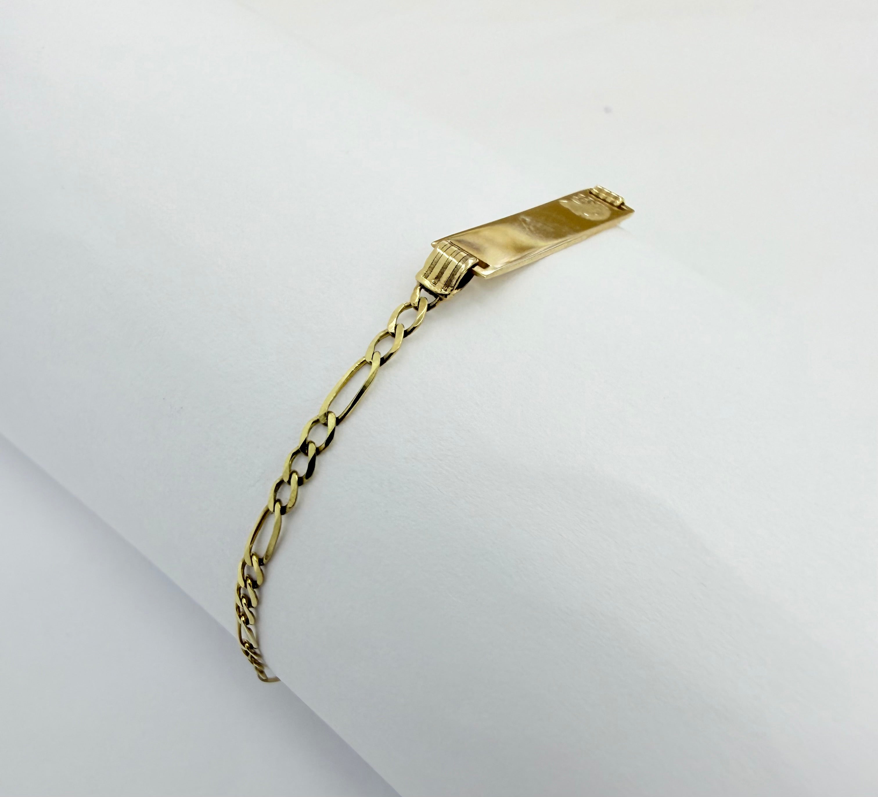 Pulsera de placa 10k para Niña con hellokitt