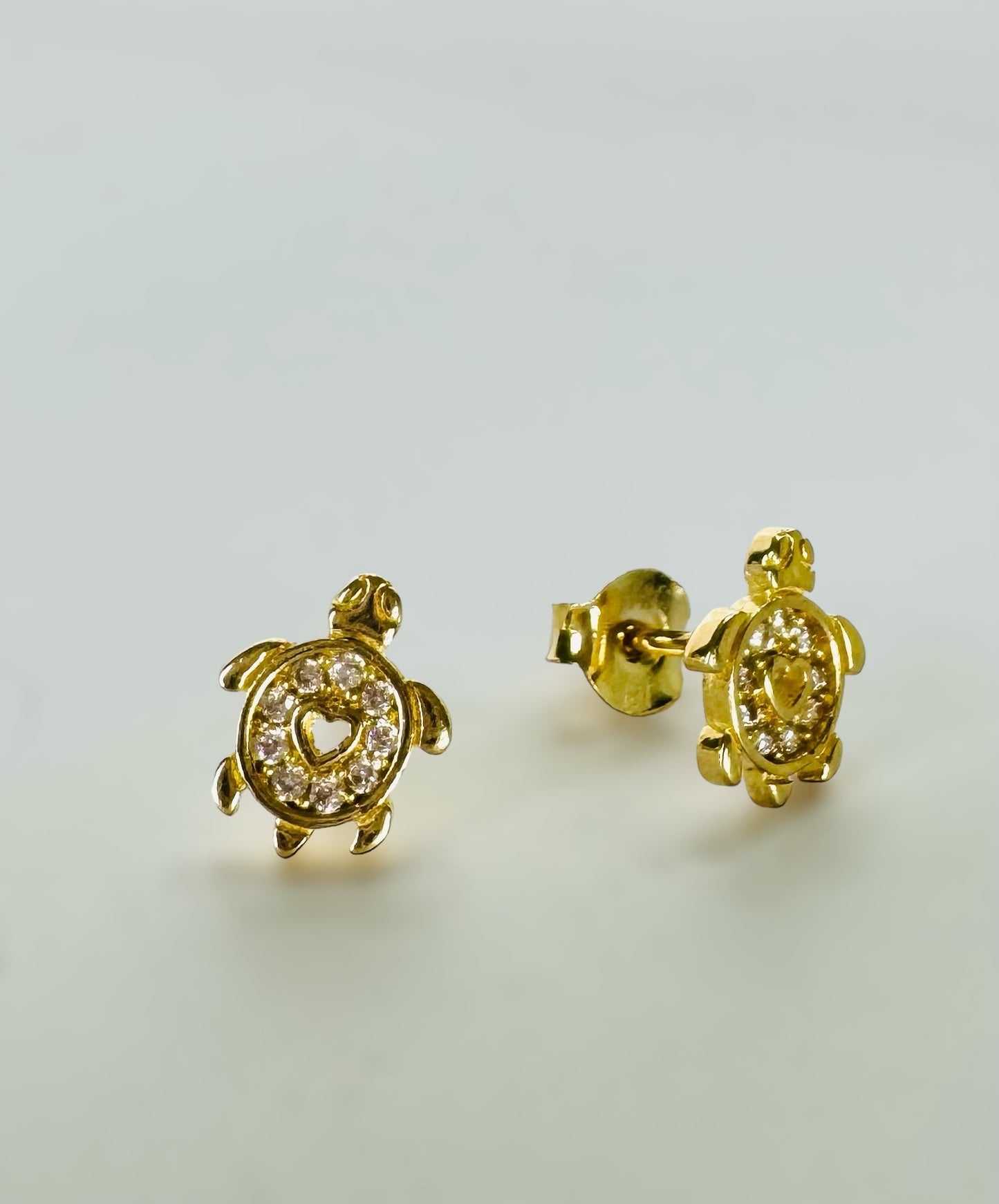 Aretes tortuga 14k